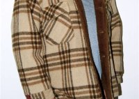 Mens Wool Plaid Winter Coat