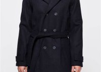 Navy Blue Trench Coat Topman