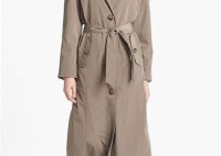 Womens Khaki Long Trench Coat