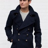 Navy Pea Coat Street Style