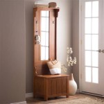 Storage Bench With Coat Rack And Mirror