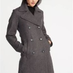 Womens Long Grey Pea Coat