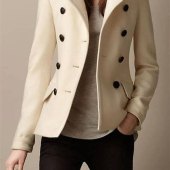 Cream Peacoat Outfit