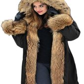 Long Faux Fur Lined Winter Coat