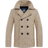 Mens Herringbone Pea Coat Jacket Womens