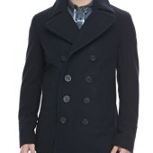 Mens Navy Pea Coat Next
