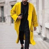 Mens Yellow Trench Coat Style