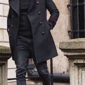Pea Coat And Cowboy Boots