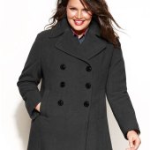 Plus Size Wool Pea Coat